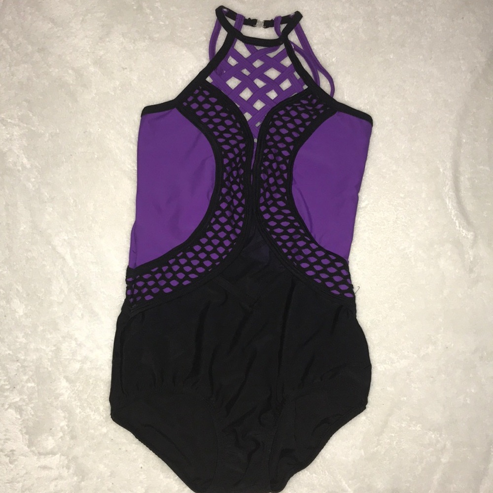 purple dance leotard